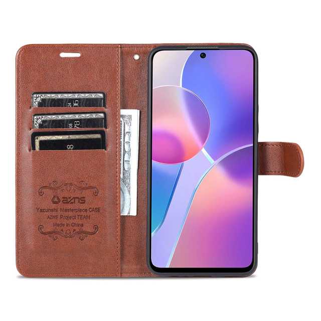 Factory Price AZNS Textured Flip Cover PU Leather Wallet Case for Honor X8 X30i Cell Phone case