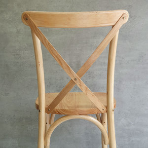 Silla Minimalista de Madera de Caucho con Respaldo Cruzado GCF162 para Muebles de Restaurante - Product Image 6