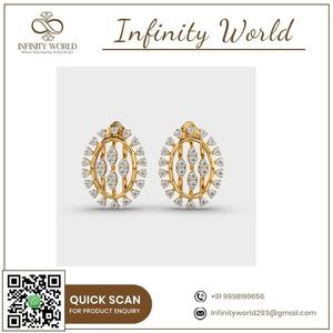 ต่างหูเพชรทรงหยดน้ำหรูหราพร้อมหินเจียระไนทรงกลมที่ออกแบบมาสำหรับช่วงเวลาพรมแดงและความเย้ายวนใจยามเย็น - Product Image 5