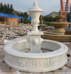 Statue de bouddha contemporaine en marbre et grès Sculpture de fontaine de décoration intérieure moderne - Product Image 2