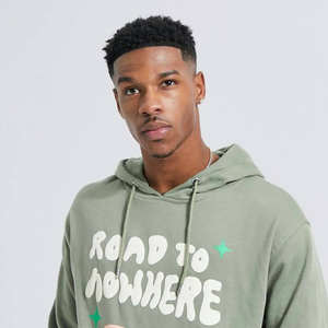 เสื้อฮู้ดพิมพ์ลายคุณภาพสูงราคาประหยัดสำหรับผู้ชาย ทรงปกติ สวมใส่สบาย เหมาะสำหรับกิจกรรมกลางแจ้ง มีเชือกผูก ผลิตจากผ้าฝ้าย 100% สำหรับฤดูหนาว - Product Image 3