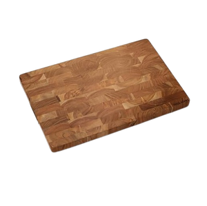 Tabla de carne de madera segura para alimentos, tabla de cortar de madera con mango, forma redonda, producto de cocina artesanal indio ecológico - Product Image 2