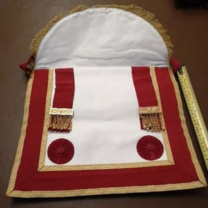 Master Mason Blue Lodge Tablier Bleu Marine Avec Piliers Maçonnique Regalia Maçons Brodés Confortable Ronpex de qualité supérieure - Product Image 2