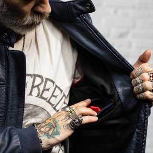 Venta al por mayor de alta calidad casual motociclista negro chaqueta de cuero de la motocicleta más tamaño de los hombres chaquetas de cuero con estilo personalizado chaquetas para los hombres - Product Image 5