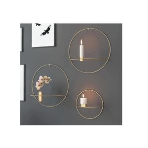 Moderne En Métal wall bougeoir De Mariage Chandeliers Décoratifs stand En Métal Or De Luxe Bougie pour Offre Spéciale - Product Image 1