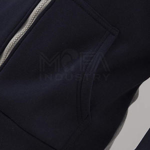 Vente en gros de sweats à capuche décontractés zippés pour hommes 100% coton vêtements de sport et de streetwear avec capuche pour l'hiver - Product Image 4