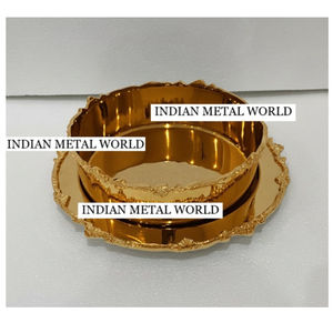 Finest Quality <b>White</b> Metal Chocolate <b>Serving</b> <b>Bowl</b> Decorative Chocolate Fruit <b>Bowl</b> Indian Metal World Tabletop Home Decor Gift - Product Image 6