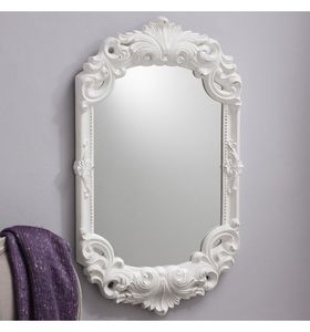 White Round Wall <b>Mirror</b> Minimal <b>Plain</b> Modern Contemporary Decorative Luxury Home & Hotel - Product Image 3
