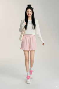 Shorts amples et décontractés pour femmes, taille haute, en tricot côtelé, avec ourlet à volants, élastiques, séchage rapide, respirants, tendance, pour la détente à la maison - Product Image 6