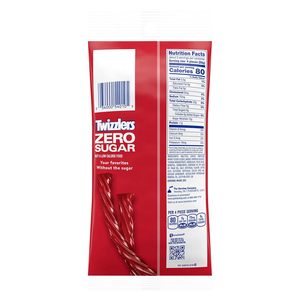 TWIZZLERS Zero Sugar Twists, bonbons à la saveur de fraise, style réglisse, sachets de bonbons moelleux, 5 oz (12 unités) - Product Image 2