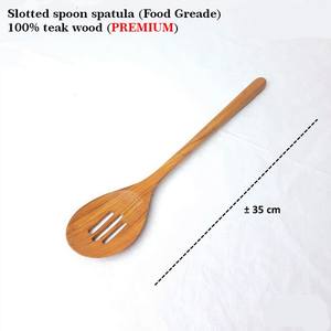 Premium Teak <b>Wood</b> <b>Cooking</b> <b>Utensil</b> Set with Crock Food Grade Kitchen Tools Heat Resistant Spatulas - Product Image 6