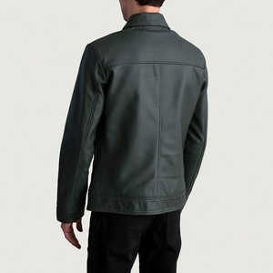 Musthave New Comfortable Zipper Coldwear Lightweight Leather Jacket <b>For</b> Men Essential Modern Fit <b>Stand</b> Collar Durable Men Jacket - Product Image 2