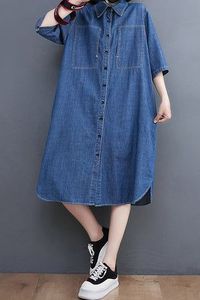 Camisa de mezclilla de calidad clásica para mujer Estilo sin esfuerzo Anuncio audaz Hermosas camisas icónicas de moda para cada ocasión - Product Image 4