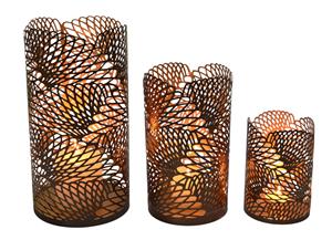 Porte-bougie en métal découpé au laser en filigrane doré, décoration artisanale pour la maison, décoration de table pour Pâques, Noël et la Saint-Valentin - Product Image 6