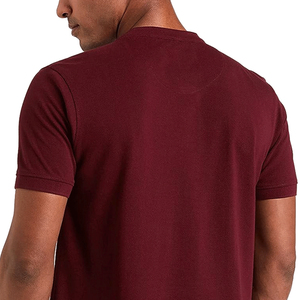 เสื้อยืดโลโก้ถักของผู้ชายสีทึบผ้าคอตตอน100% ระบายอากาศเป็นมิตรกับสิ่งแวดล้อมสินค้าใหม่2025 - Product Image 5