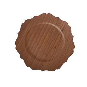 Top Selling Farmhouse Vintage Round Wooden <b>Charger</b> Plate Storage Tray Rustic Distressed Wooden - Product Image 4