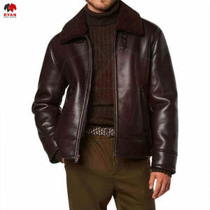 Chaqueta de Cuero para Hombre con Logotipo Personalizado, Color Sólido, Acabado Premium, Moda de Invierno, Servicio OEM ODM - Product Image 4