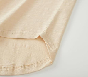 เสื้อยืดคอกลมชายพื้นยาวคอกลมผ้าฝ้าย95% 220ก. เสื้อยืดลำลอง - Product Image 6
