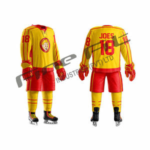 เสื้อเจอร์ซีย์เล่นฮ็อกกี้น้ำแข็งพิมพ์ลายดิจิทัลแบบระเหิดผ้าฝ้ายตามสั่ง - Product Image 1