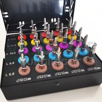 26 Pcs Set Bor Gigi Manual Stainless Steel, Kit Osteotome untuk Implan, Set Peralatan Bedah Tulang dan Gigi, Ergonomis