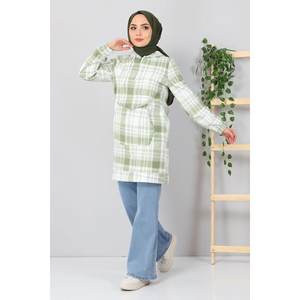 Sweat-shirt polaire Kangourou pour femmes et filles, à capuche, style quotidien, broderie soyeuse, fermeture éclair, motif lettre, vêtement d'hiver - Product Image 1