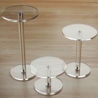 Soporte de exhibición de columna redonda de acrílico transparente, estante decorativo colgante, soporte para figuras DIY, soporte para adornos, elevadores de mesa, mostrador de venta al por menor y tocador
