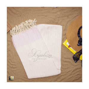 Serviette de plage Ayseliza HATICE 49 en coton turc ultra doux, haute absorption, séchage rapide, résistante au sable, écologique et antimicrobienne - Product Image 4