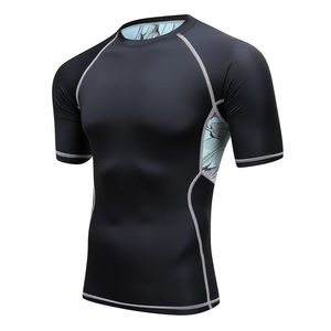 100% Polyester personnalisé Jiujitsu Gi Essentials entraînement de Compression à manches courtes Rash Guard pour la lutte Mma Bjj - Product Image 6
