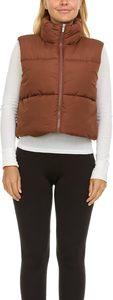 Chaleco acolchado recortado para mujer, ropa de abrigo sin mangas para mujer, chalecos cálidos de invierno para exteriores, chaqueta sin mangas, chaleco acolchado 2025 - Product Image 2