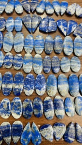 2025ลดกระหน่ำเกรด AAA เครื่องประดับคริสตัลที่ไม่ซ้ำกันหลวมต่างหู lapis Lazuli Cabochon จับคู่สร้อยคอคู่ - Product Image 3