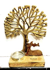 Portavelas de Té de Madera y Metal Plateado Hechos a Mano, los Más Vendidos de Amazon, Forma de Corazón, Níquel Crudo Dorado, Decoración del Hogar - Product Image 6