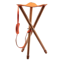 Chaise/Siège de Chasse Professionnel Léger en Cuir de Vachette et Bois HEAVEN ROSE INDUSTRIES pour Tir et Pêche (Vente en Gros)