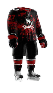 Ensembles de maillots de hockey sur glace longs pour hommes de haute qualité, vente en gros respirante avec logo de l'équipe OEM, chemise de style sublimation avec strass - Product Image 2
