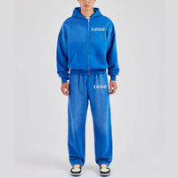 Conjunto Deportivo de Moda para Hombre, Estilo Holgado, Estampado, 100% Algodón, Sudadera con Capucha y Cordón Ajustable, Pantalones Deportivos con Bolsillos Laterales