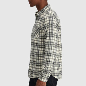 Chemises en flanelle lourdes à coupe ample de haute qualité personnalisées pour hommes, motif à carreaux foncé, mode d'automne, à manches longues, respirantes et décontractées - Product Image 4