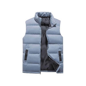 Gilet matelassé léger à capuche, gilet matelassé en duvet pour homme, fermeture éclair - Product Image 4