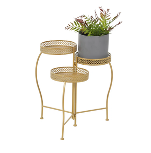 ชั้นวางกระถางต้นไม้โลหะสำหรับวางกระถางต้นไม้กลางแจ้งและในร่มชั้นวางกระถางต้นไม้แบบทนทาน - Product Image 1