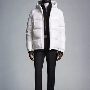 Blouson coupe-vent en duvet uni pour hommes, logo personnalisé, vestes bouffantes pour hommes, multicolores et personnalisées - Product Image 1