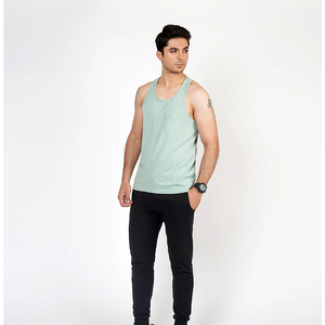 Venta al por mayor de los hombres Casual Tank Top Chaleco de punto Fitness culturismo gimnasio ropa en blanco Tank Top diseño para ropa de gimnasio - Product Image 6