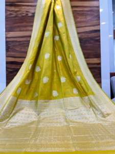 ผ้าส่าหรีผ้าไหมทอลายดอกไม้สำหรับงานแต่งงานเสื้อผ้าพื้นเมือง Banarasi Jari ส่าหรี - Product Image 6