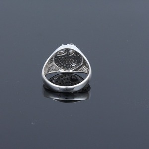 แหวนเงิน925สเตอริงสำหรับผู้หญิงที่ทำด้วยมือประดับพลอยเพทายสีขาวชุดปาร์ตี้ - Product Image 4