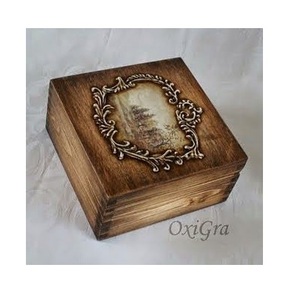 Luxury Wood Lacquer Box Square Cookie <b>Boxes</b> Luxury Style Natural Wood Crafts <b>Wooden</b> Box <b>Storage</b> for Kitchen & Restaurant & Cafe - Product Image 6