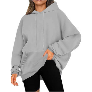Sudaderas Extra Grandes para Mujer, de Felpa, Talla Grande, con Bolsillo, Casuales, con Cordón, para Hacer Ejercicio, Suéteres, Tops - Product Image 6