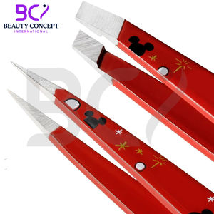 Pinzas para Cejas de Acero Inoxidable de Diseño Personalizado en Color Rojo, Duraderas, con Punta Inclinada para Eliminar Vello Encarnado, las Mejores del 2026 - Product Image 2