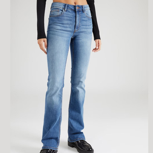 Pantalon en jean extensible pour femme Speedy Industry, design vintage rétro, coupe ample, effet push-up, taille haute, décontracté, grande taille, hiver - Product Image 2