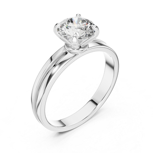 แหวนเพชรทรงกลมสีโรสโกลด์ 14K สำหรับผู้หญิง |   แหวนสำหรับงานปาร์ตี้ |   เพชรที่เพาะเลี้ยงใหม่ - Product Image 3