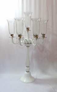 Candelabros blancos de 7 luces, candelabros de estilo moderno de lujo para bodas, candelabros decorativos de lujo real de alta calidad - Product Image 5