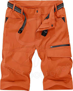 100% coton Camouflage Cargo Shorts pour hommes en plein air athlétique plaine poche haute rue Style solide personnalisable couleur peignée - Product Image 1