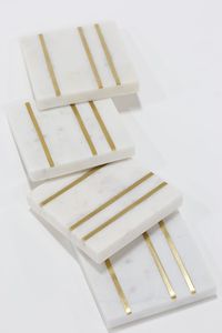 Precio al por mayor, tetera decorativa con borde de esquina, fregona y posavasos antideslizantes de mármol, alfombrillas antideslizantes y almohadillas, posavasos individuales - Product Image 2