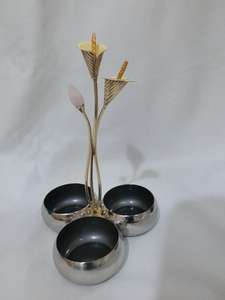 Nouveauté Bols 3 en 1 pour sucreries et desserts en acier inoxydable argenté, bol à chocolat, ustensiles de cuisine et articles de table - Product Image 5